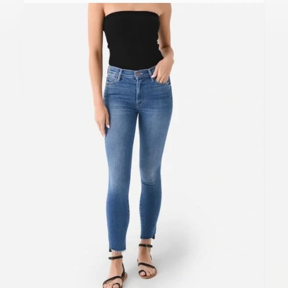 MOTHER Stunner Zip Two Step Fray in Girl Crush 24 NWT